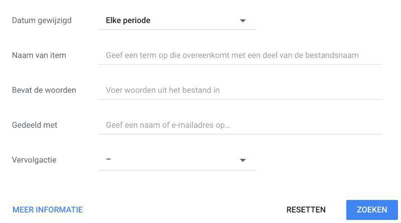 Google zoeken eigendom