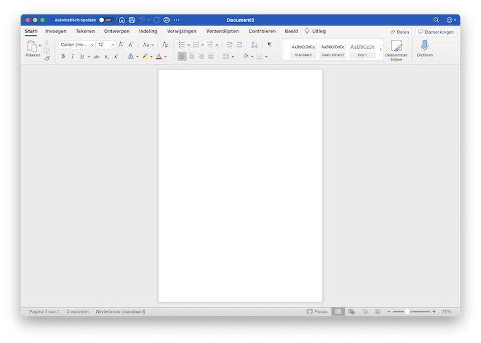 nieuw word document