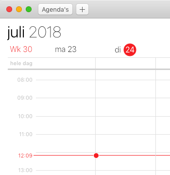 Waar is de maand weergave in iOS 7?