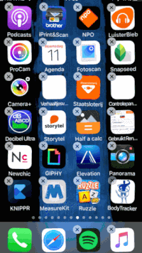 wiebelende app icoontjes ios iphone ipad