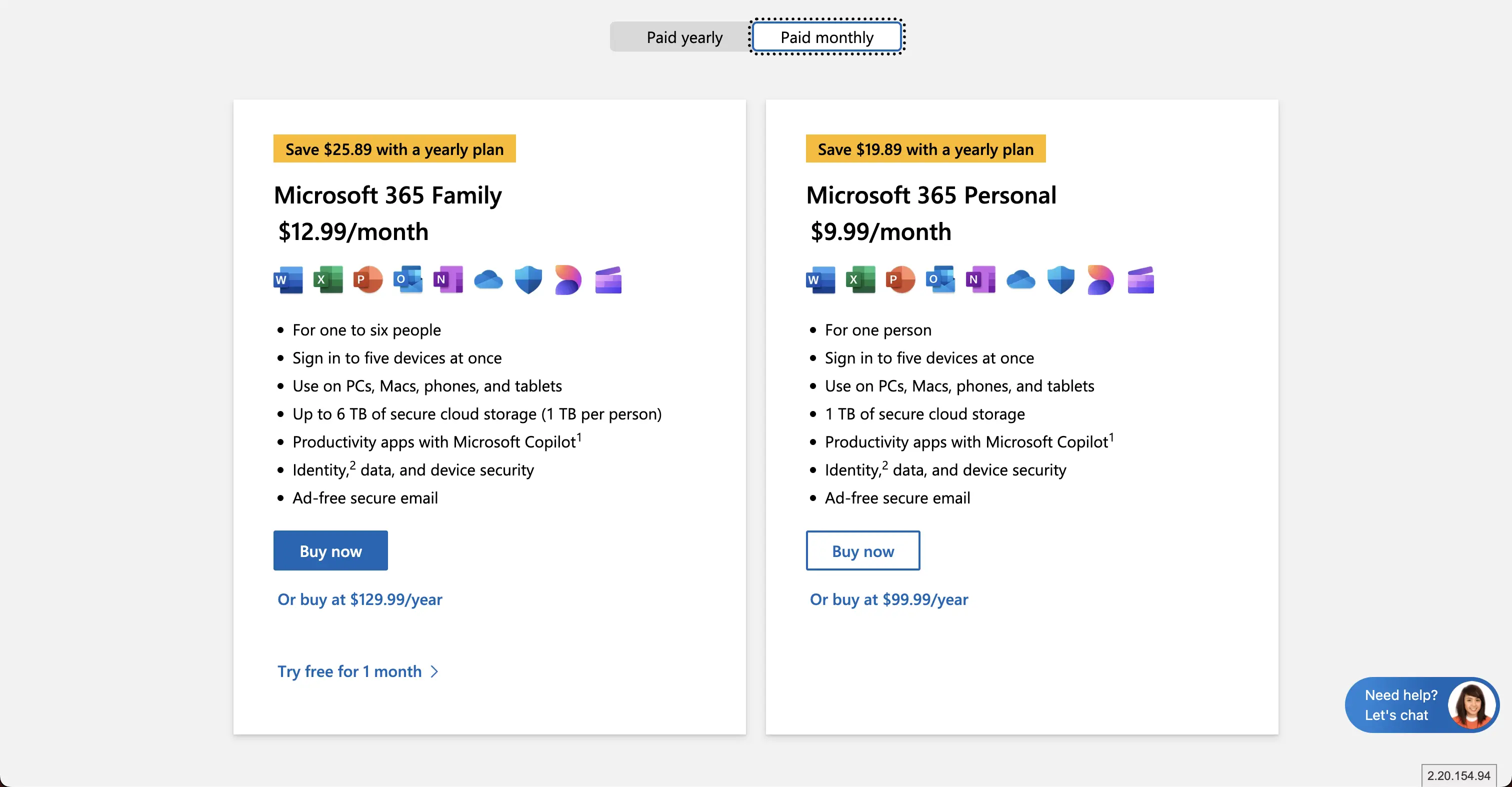 Laptop met Outlook geopend en informatie over Microsoft 365-abonnementen zichtbaar op het scherm