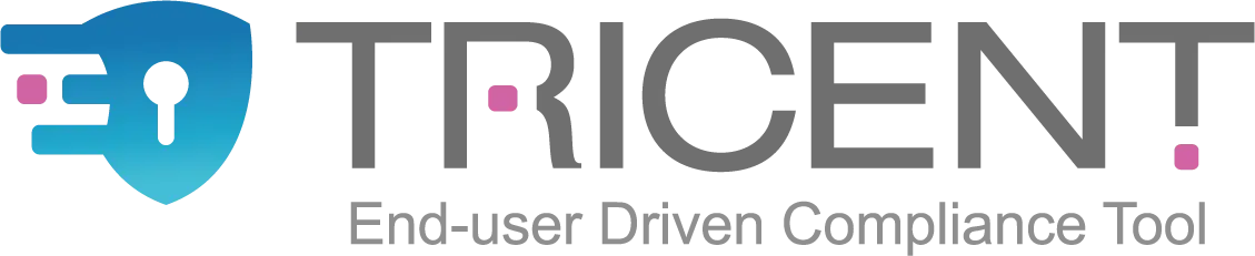 Tricent-logo met “end-user driven compliance tool” – bestandsbeheer en compliance