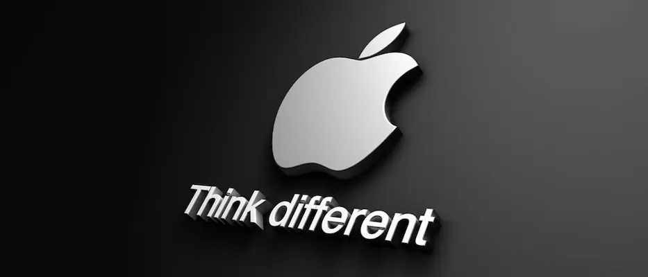 Apple Think Different logo als symbool voor innovatie bij Machelp ICT