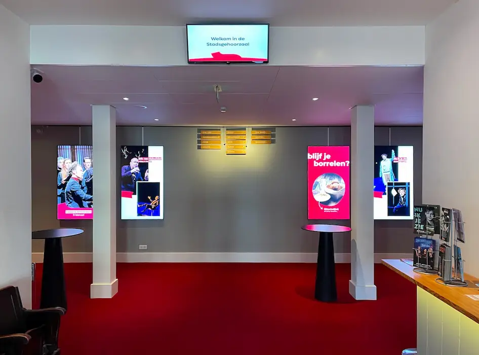 Stadsgehoorzaal narrowcasting voorbeeldfoto 1