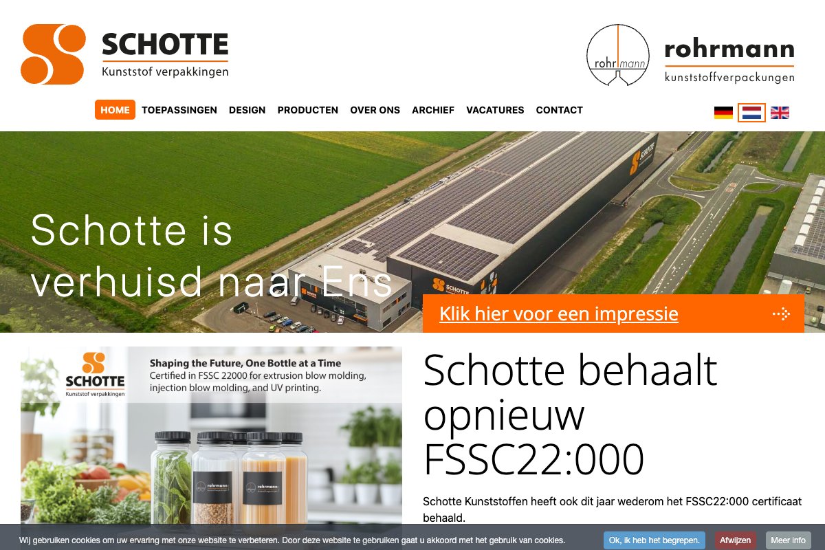 Schotte - Kunststof verpakkingen