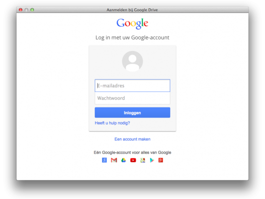 Inlog scherm_Google_Drive